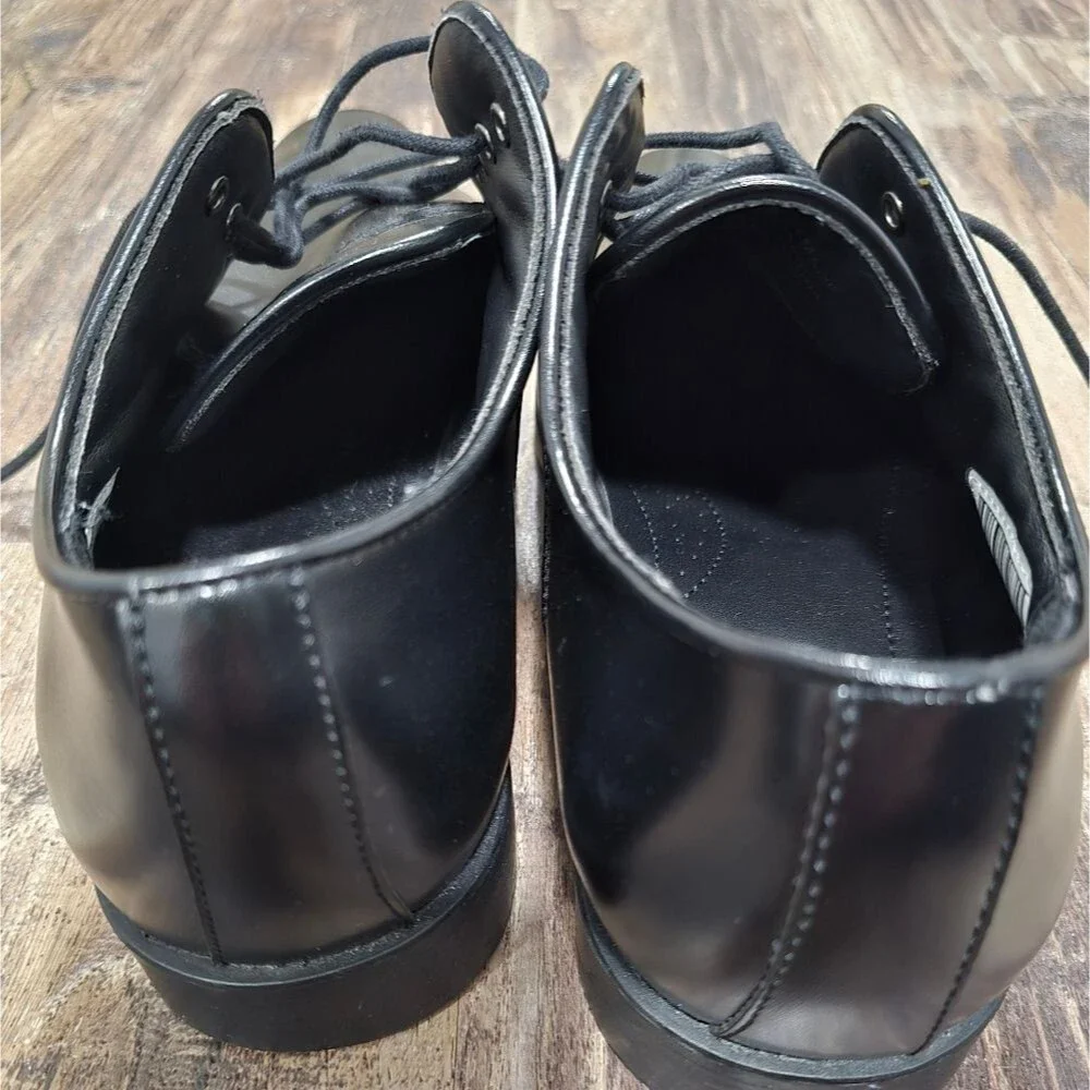 Joseph Abboud Black Leather Dress Shoes Size 9.5 M Excellent Condition - Picture 4 of 5